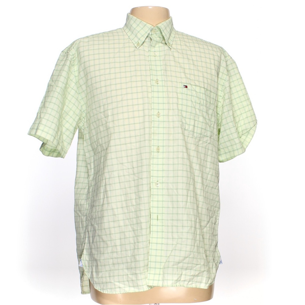 TOMMY HILFIGER BUTTON DOWN SHORT SLEEVE SHIRT